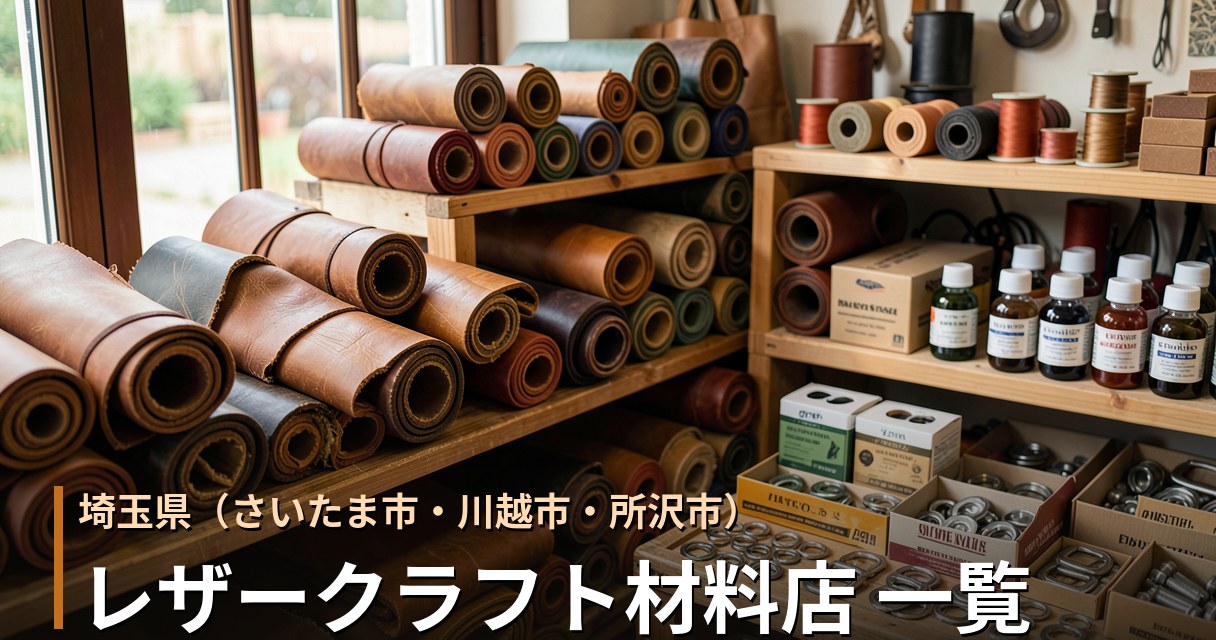 埼玉 レザークラフト材料店 一覧｜革・工具の購入先